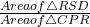 \frac{Area  of  \triangle{RSD}}{Area  of  \triangle{CPR}}