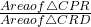 \frac{Area  of  \triangle{CPR}}{Area  of  \triangle{CRD}}