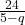 \frac{24}{5 - q}